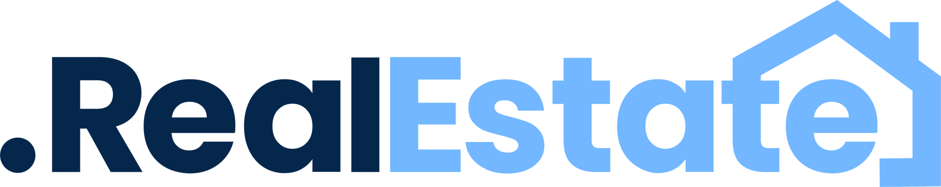 .RealEstate logo with a house icon.