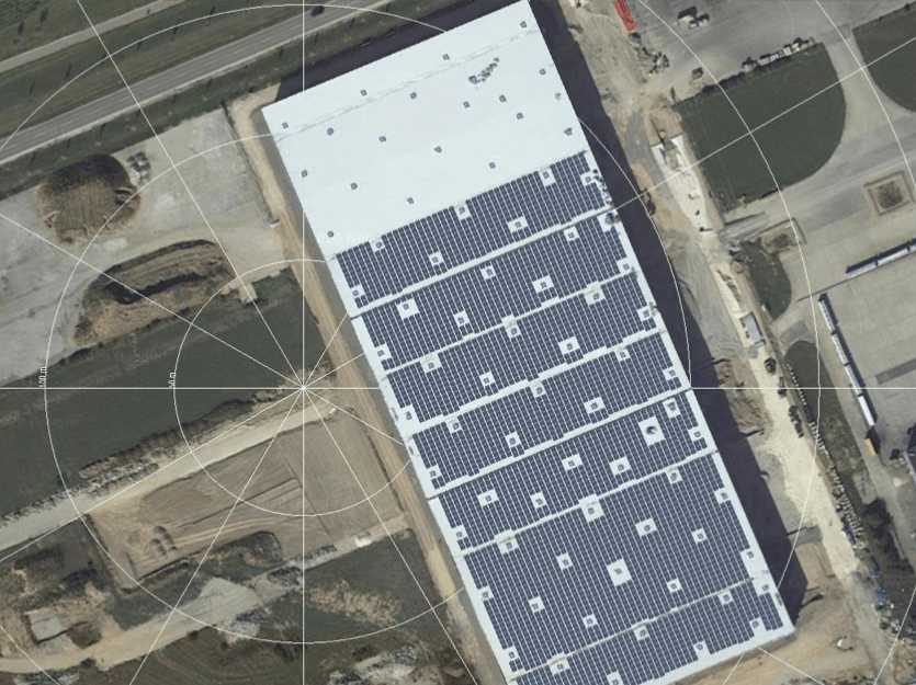 PV Projekt im Logistikzentrum in Leipheim (Bayern).