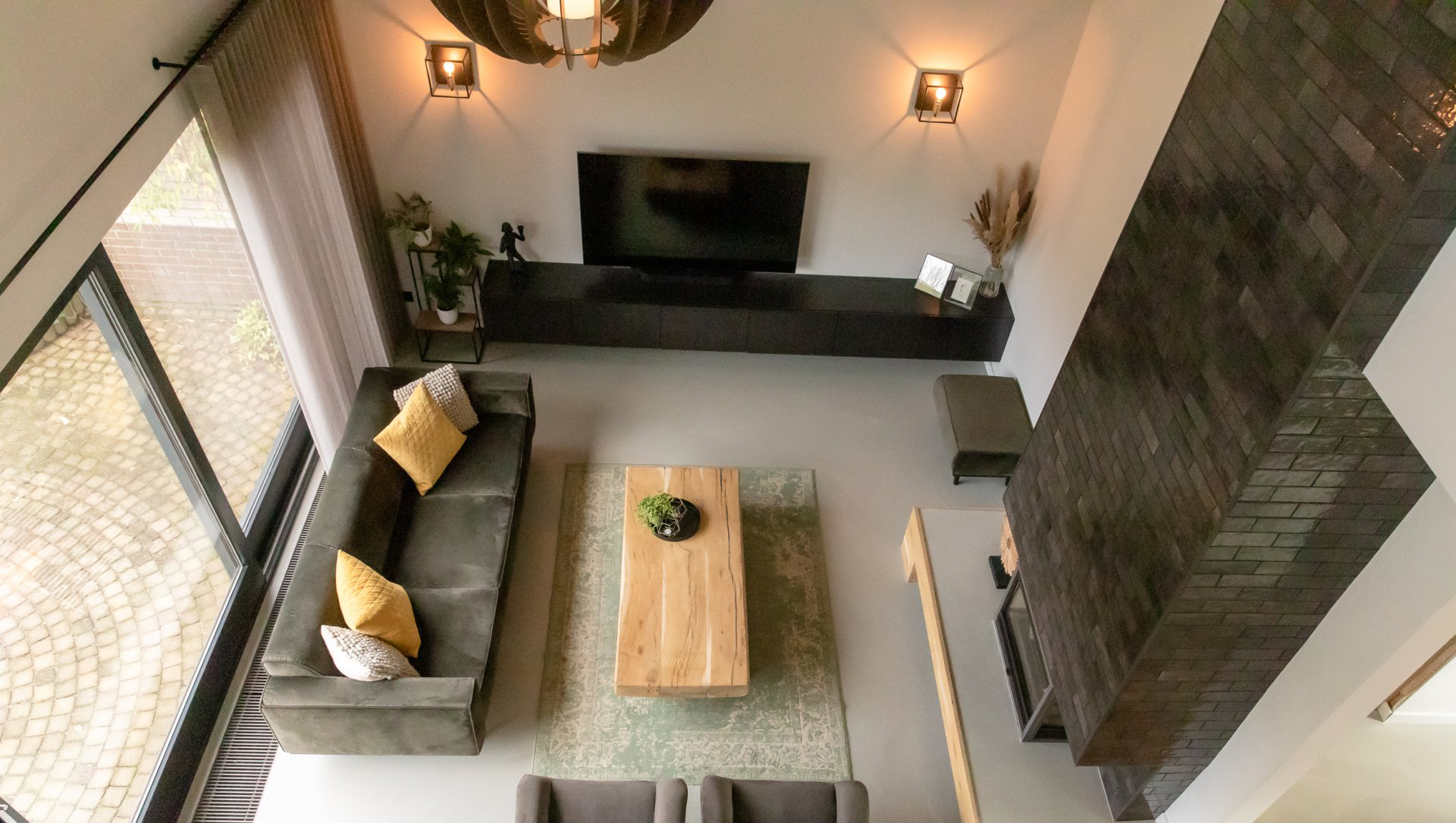 De zithoek. Woonkamerontwerp voor een vrijstaande woning in Steenbergen.