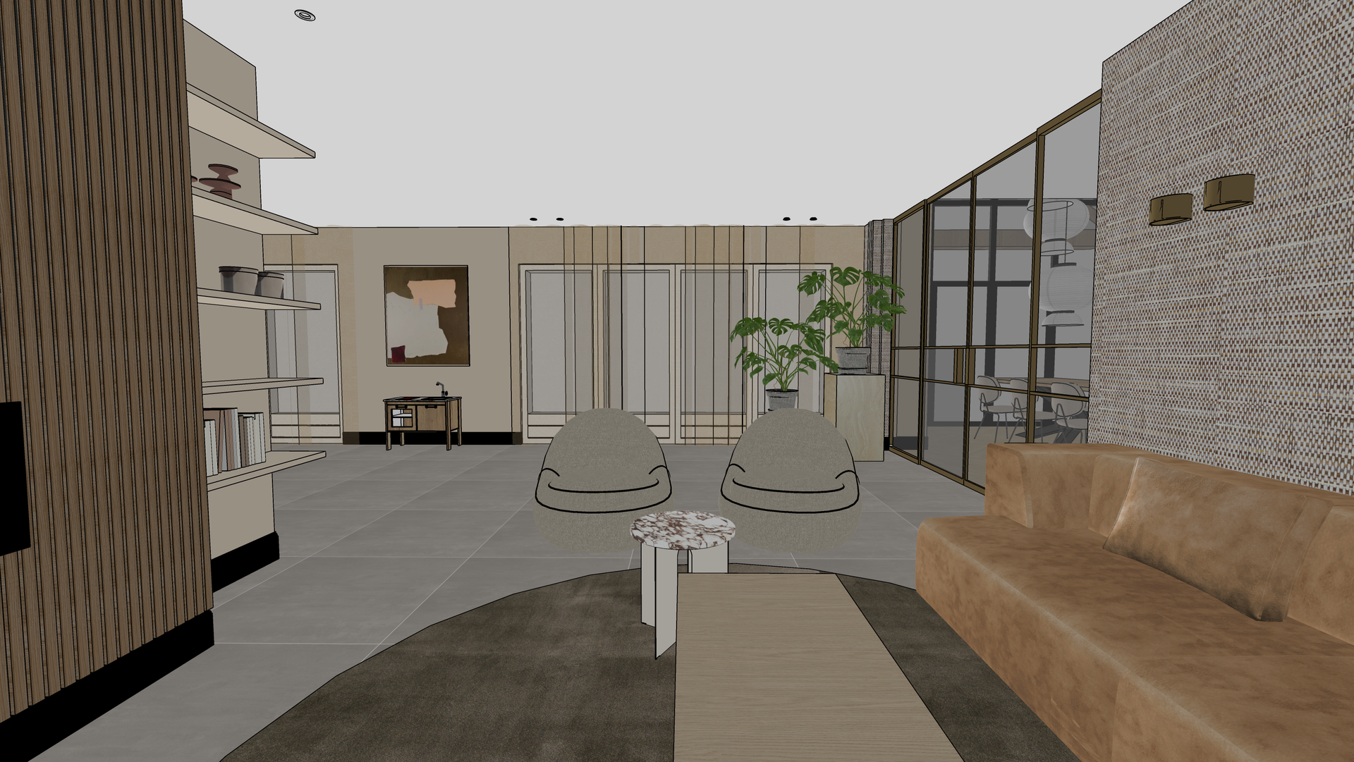 3D interieurontwerp voor villa in Hoogerheide.