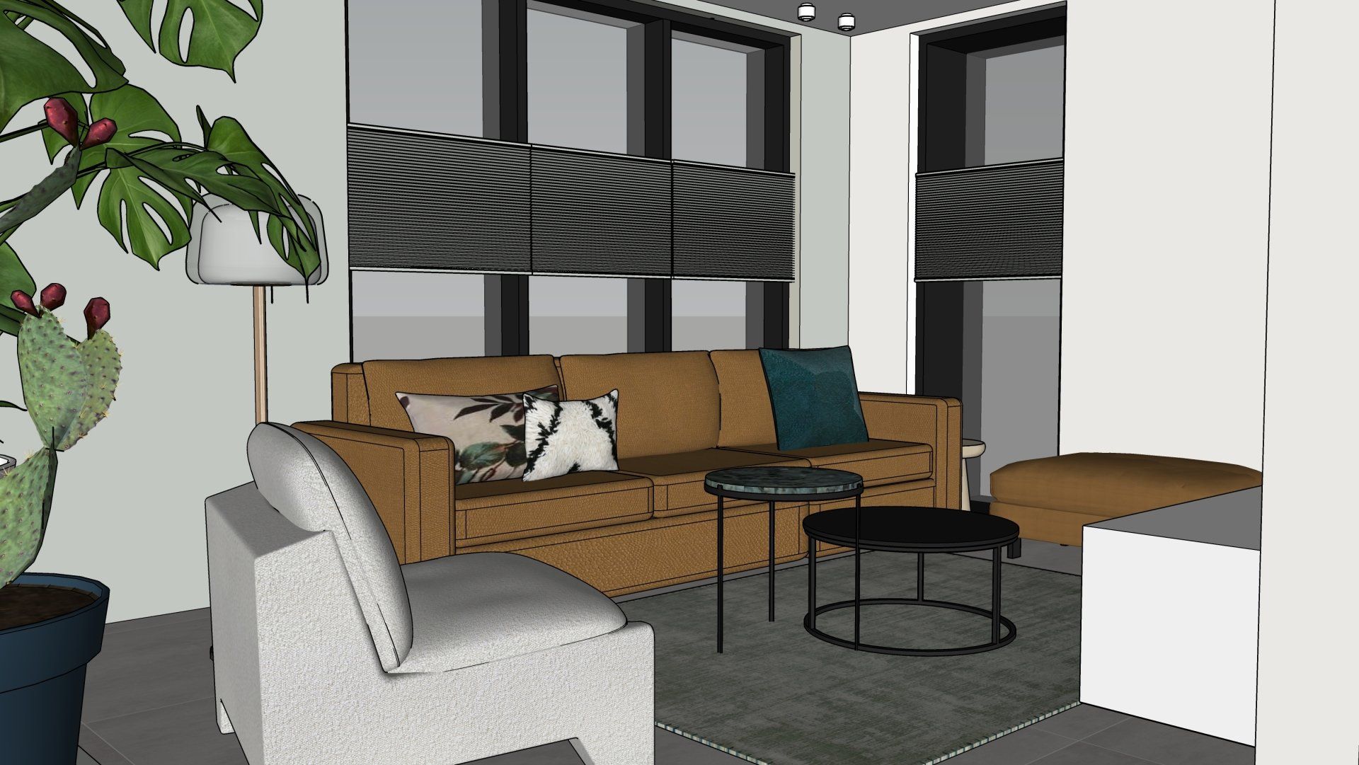interieurontwerp 3D woonkamer in Steenbergen
