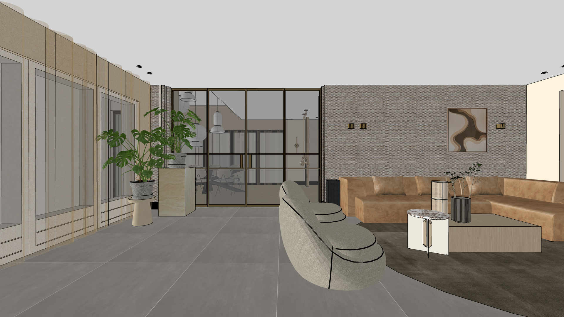 3D interieurontwerp voor een villa in Hoogerheide.