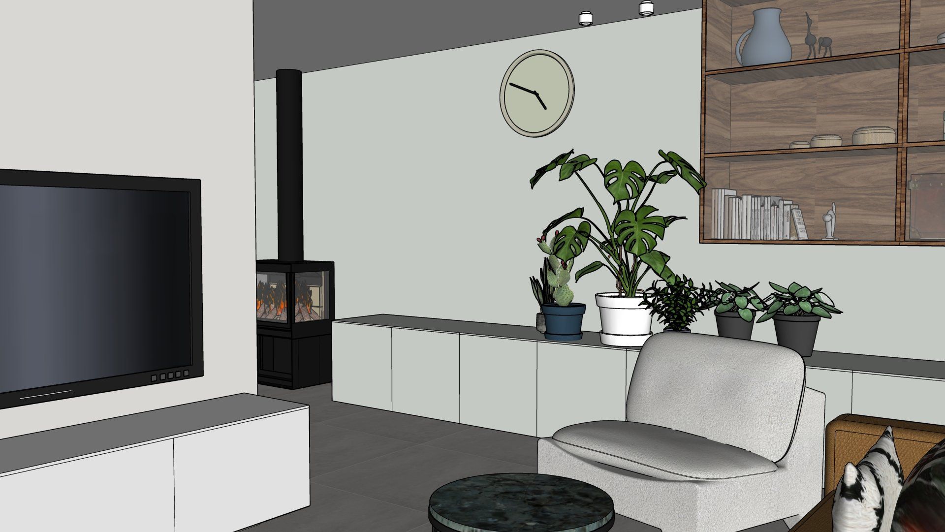 Interieurontwerp woonkamer in Steenbergen.