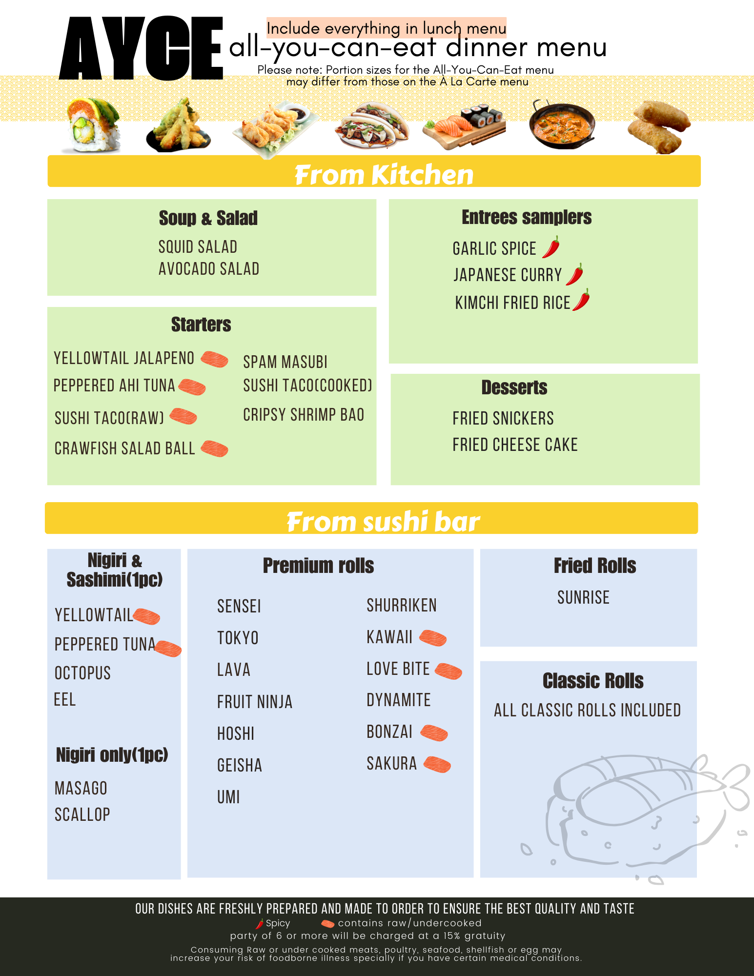 Chubby Ninja menu page 11