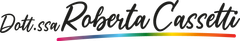 Un logo per la cassetta Roberta con un arcobaleno sullo sfondo