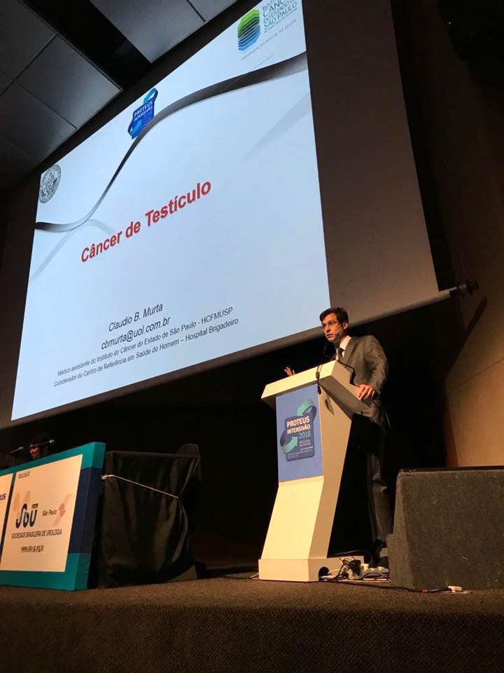 Claudio Murta apresenta aula de Câncer de Testículo em evento da Sociedade Brasileira de Urologia