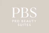 PBS Pro Beauty Suites logo on a beige background
