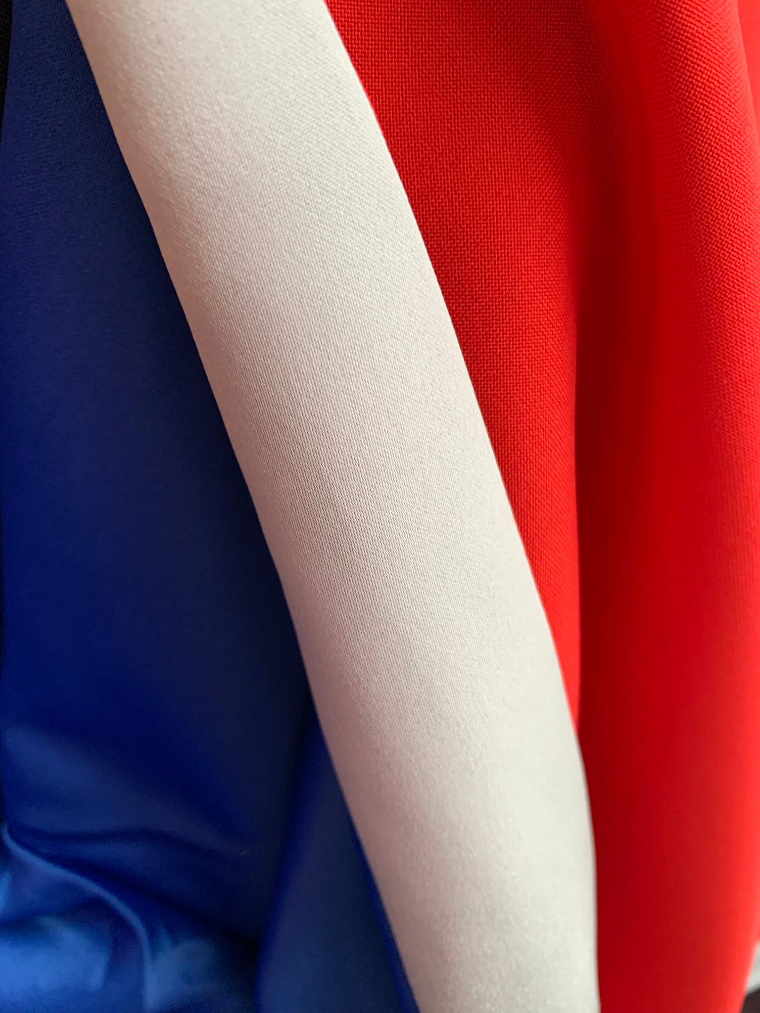 Blue, white and red vertical stripe