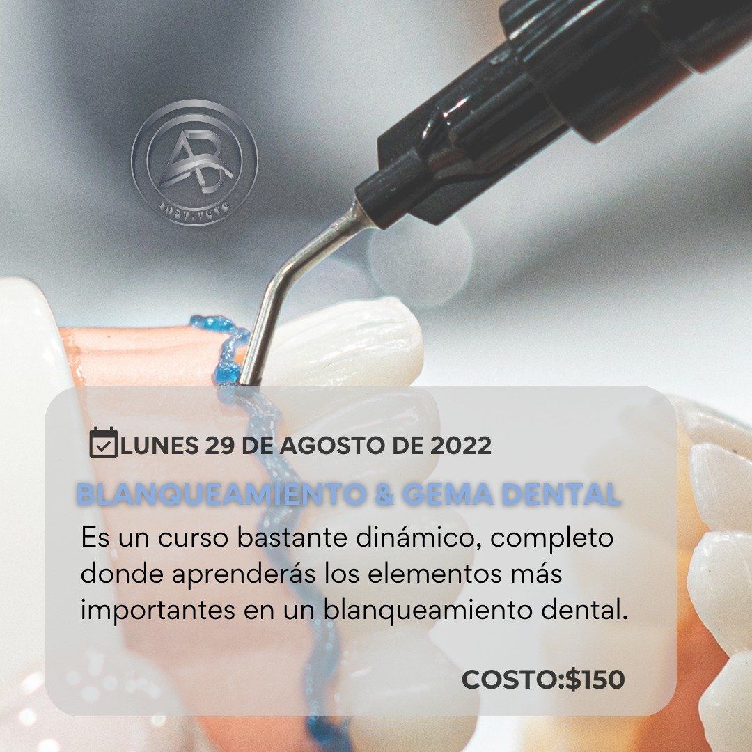Flyer for a dental course. Text says 