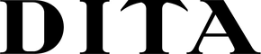 Black serif letters on a white background, showing the word “DITA” cropped at the edges
