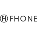 FHONE logo in black with a circular emblem on a white background