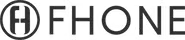Fhone logo in black with a stylized F inside a circle on a white background