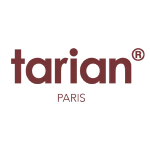 Tarian Paris logo in maroon text on a white background