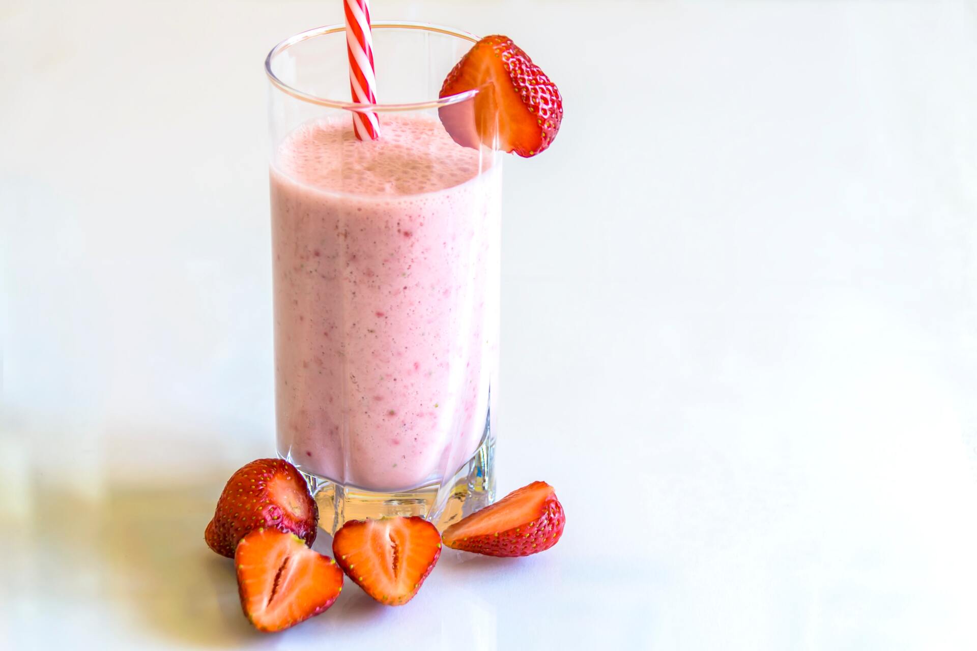 Batido proteico de fresa