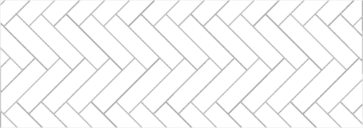En svart-hvitt tegning av et geometrisk mønster på en hvit bakgrunn.