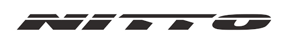 A black and white logo for nitto on a white background.