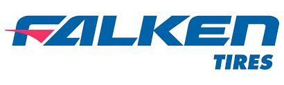A blue and white logo for falken tires