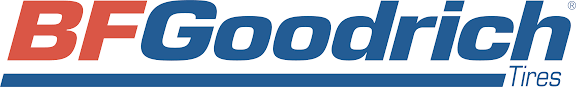 A blue and red logo for bfgoodrich tires