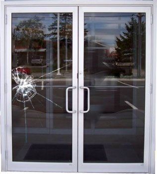 Broken Glass Door — Belleville, IL — Glass & More Inc. Broken Glass Door — Belleville, IL — Glass & More Inc.