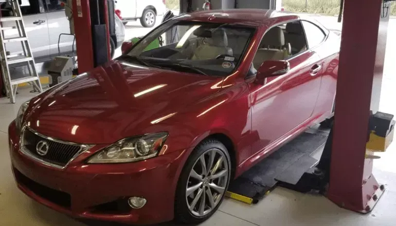 Red Car in Shop | Now Auto Care