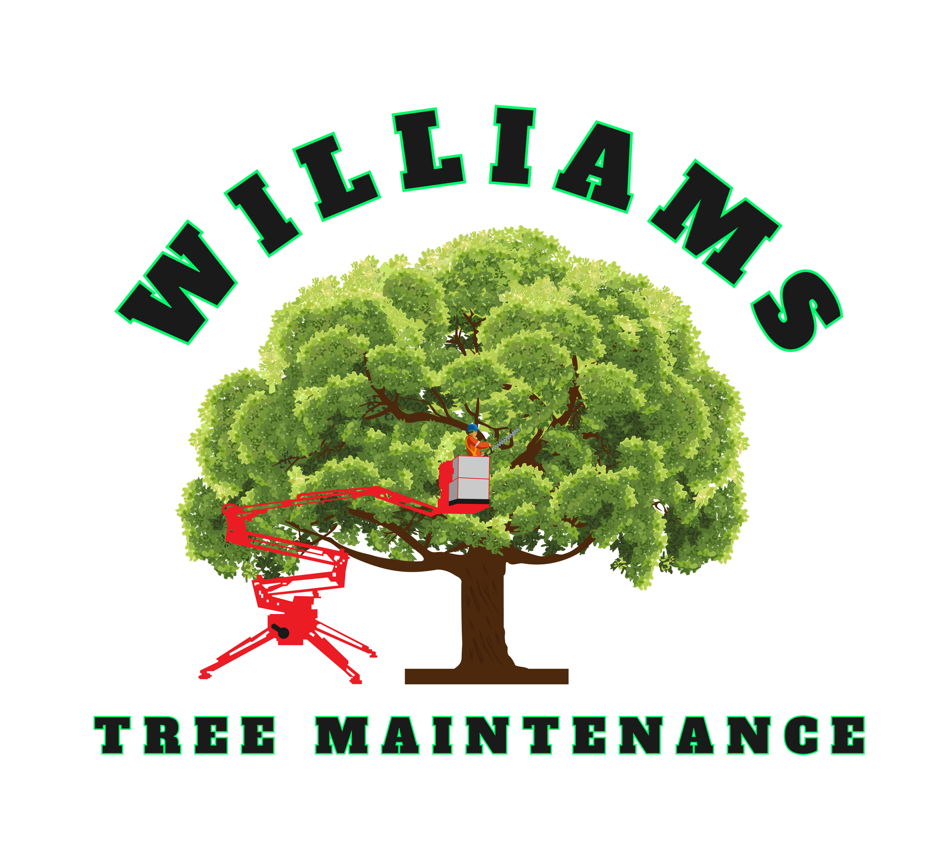Williams Tree Maintenance logo with a green tree and lift.