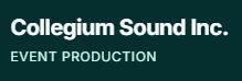 Collegium Sound Inc. logo with &ldquo;Event Production&rdquo; on a dark green background