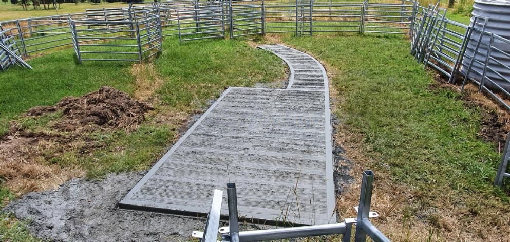 A Concrete Walkway is Being Built in a Grassy Field — MidCoast Concreting in Wingham, NSW