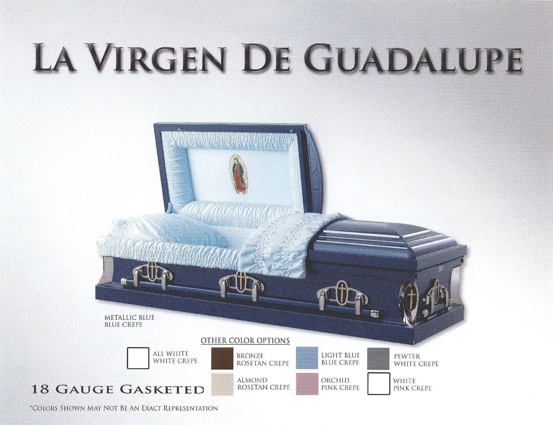 Blue coffin with 