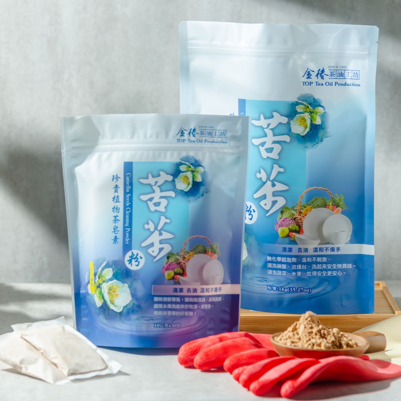 金椿茶油-金天然,茶花籽粉(苦茶粉)