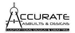Logo for Accurate Asbuilts & Designs with compass icon and text 