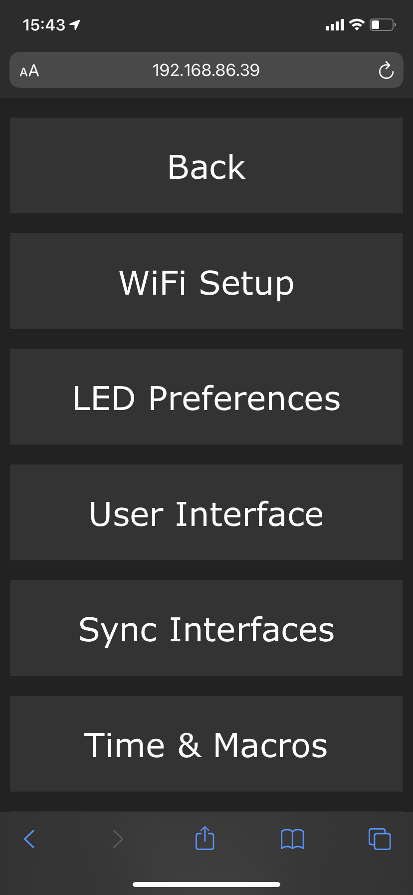 WLED configuration