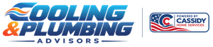 Logo for Cooling Advisors Air Conditioning, featuring a smiling sun wearing sunglasses, palm tree, and tagline "Quality Doesn't Cost, It Pays!"