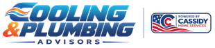Logo for Cooling Advisors Air Conditioning, featuring a smiling sun wearing sunglasses, palm tree, and tagline "Quality Doesn't Cost, It Pays!"