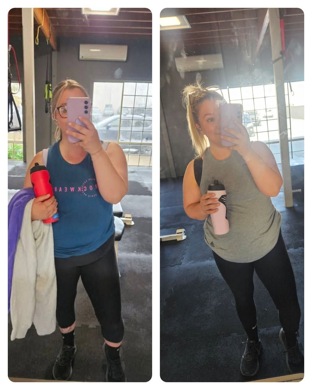Taniesha, 4 weeks between photos
