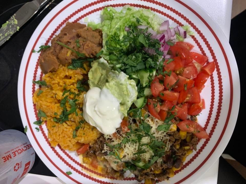 Rachel, deconstructed burrito plate