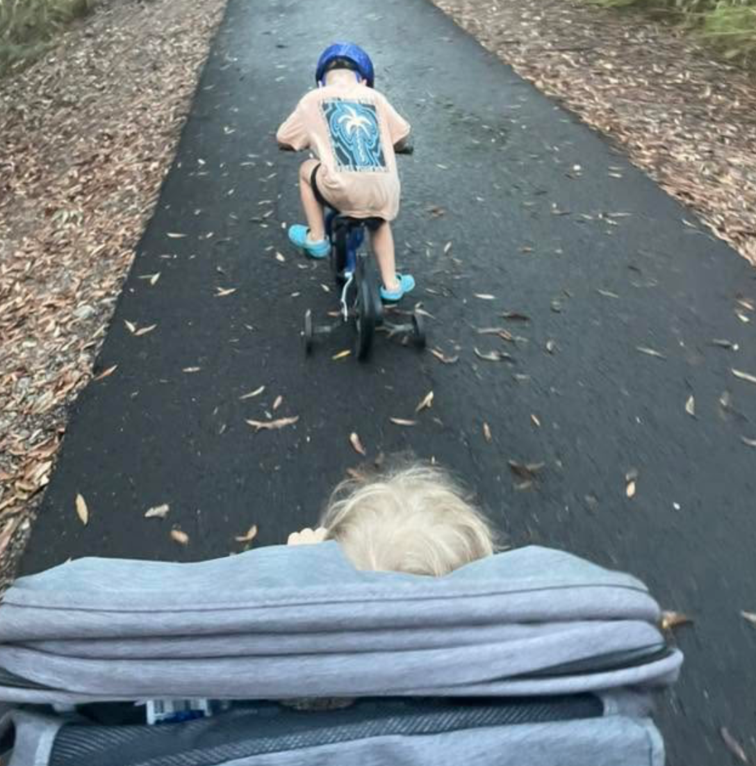 April, two kids in tow