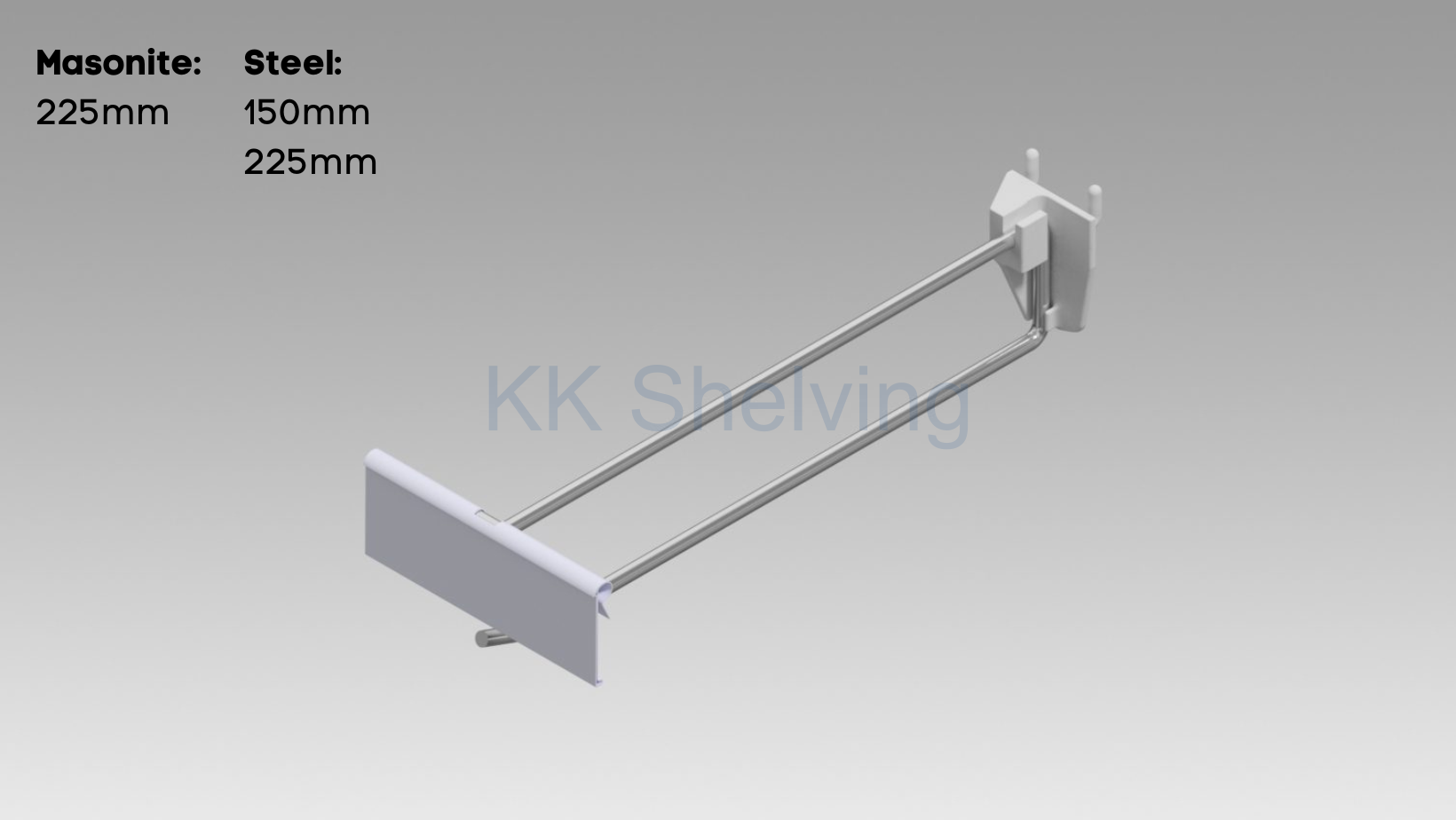 Pegboard Tracking Hook With Plastic Back