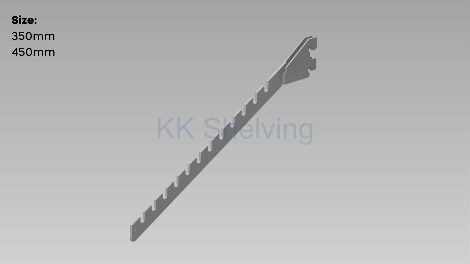 Wallband slotted Bracket - Downsloping