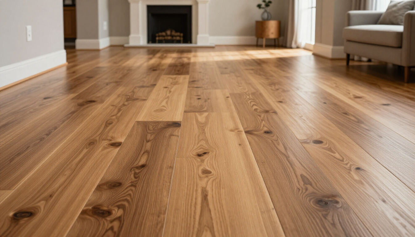 Cleaned hardwood floor in a Calvert County home