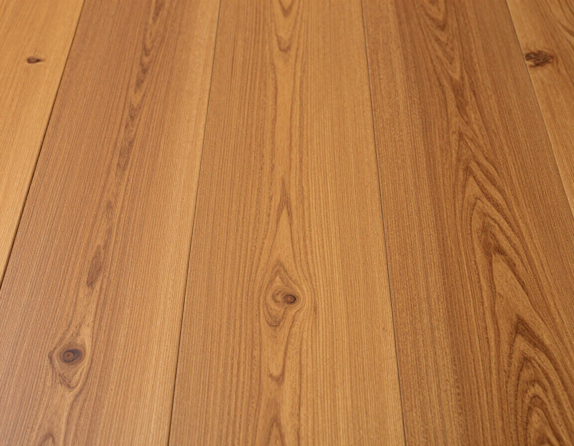 Close up of high quality hardwood floor planks showing natural grain texture