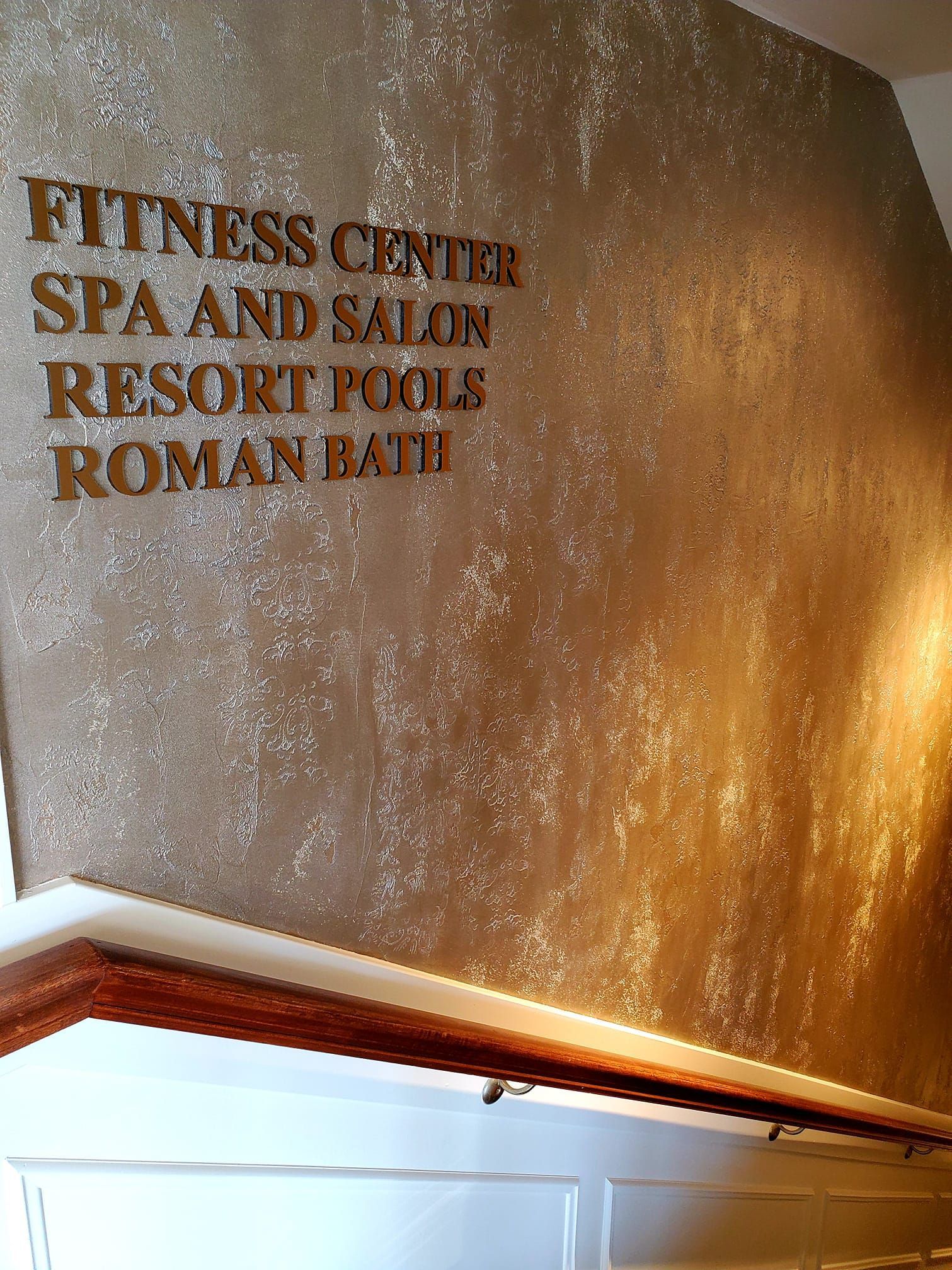 Fitness center spa salon, resort pool, roman bath, decorative painting