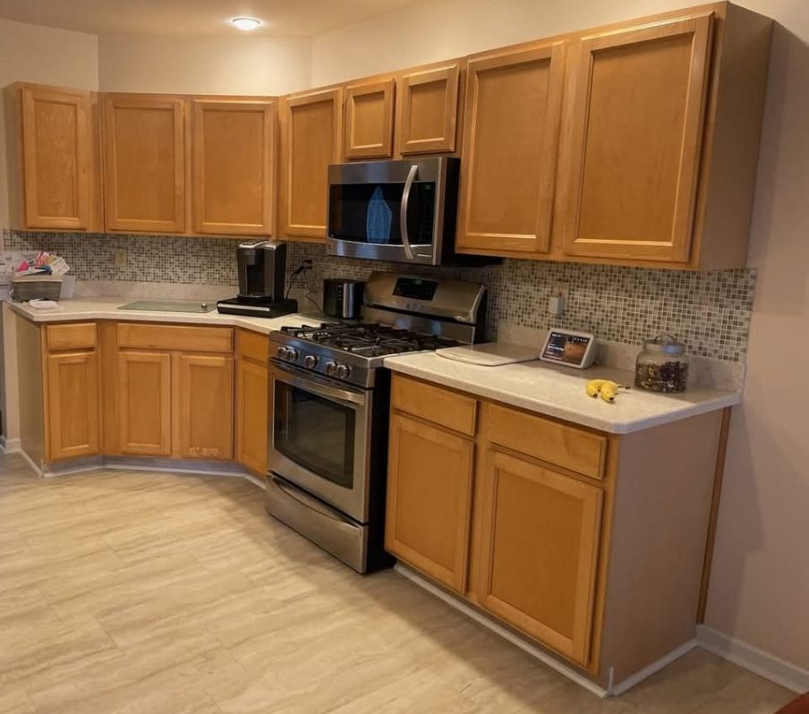 Golden Oak kitchen cabinets  Outdated Before 