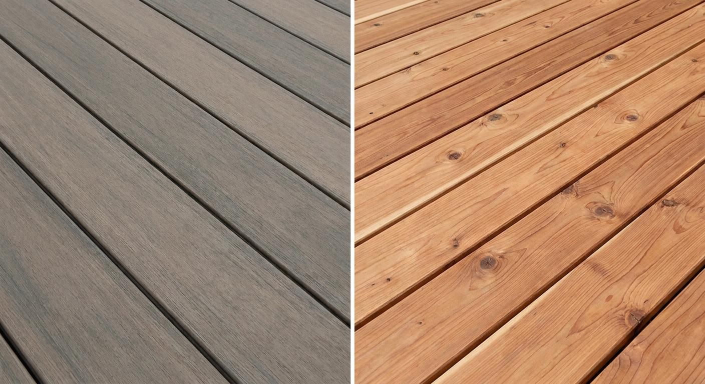 Composite vs wood deck comparison at a glance