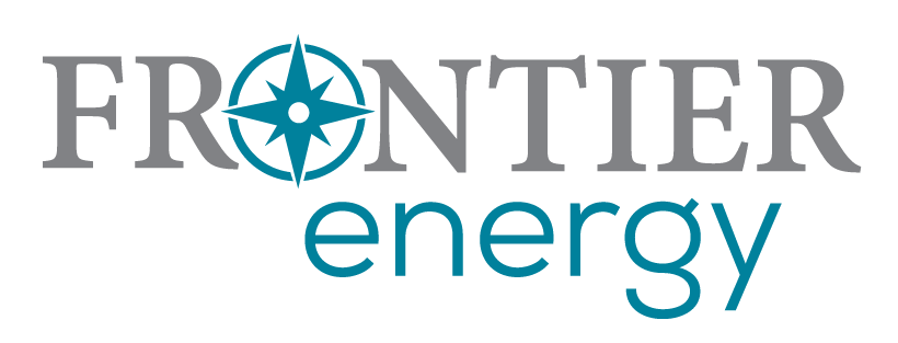 Frontier energy logo: gray text