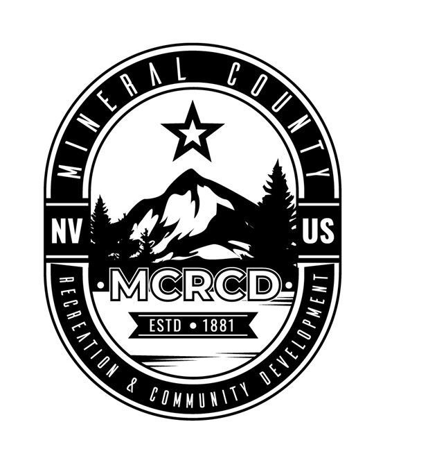 A black and white logo for mineral county