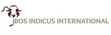 Logo reading “BOS INDICUS INTERNATIONAL” with a stylized brown cow head icon on a white background