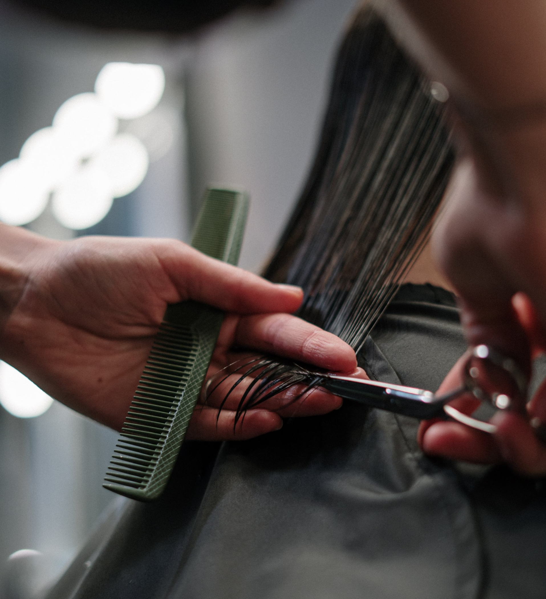Trimming Woman's Hair Trimming Woman's Hair