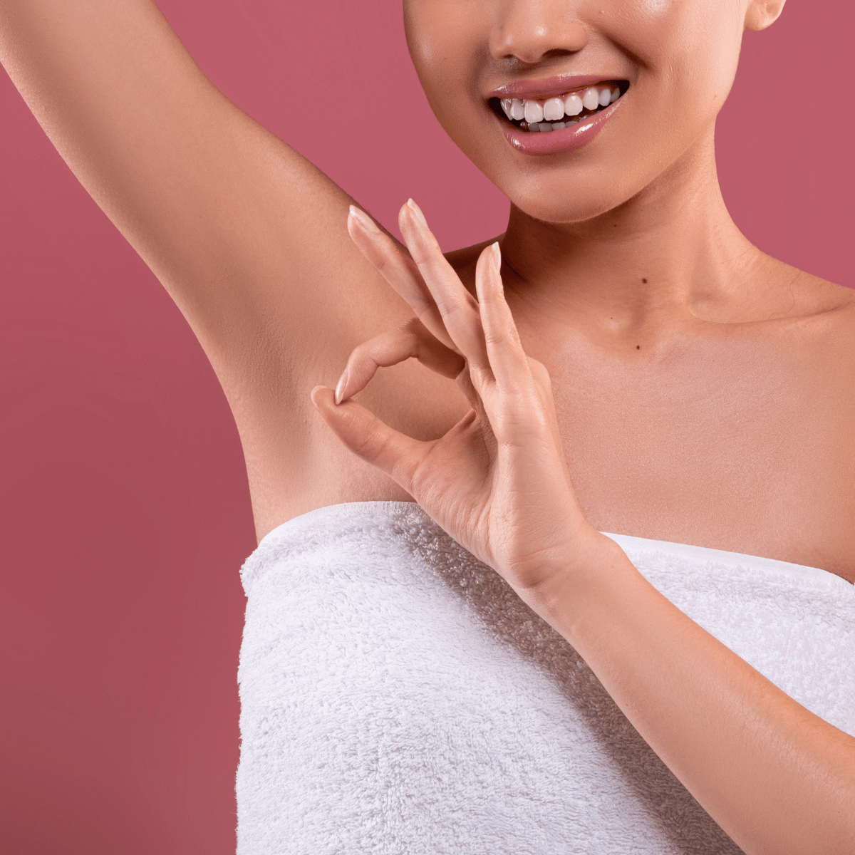 Confident smile after miraDry underarm treatment - YAAN Clinic Gangnam, Seoul