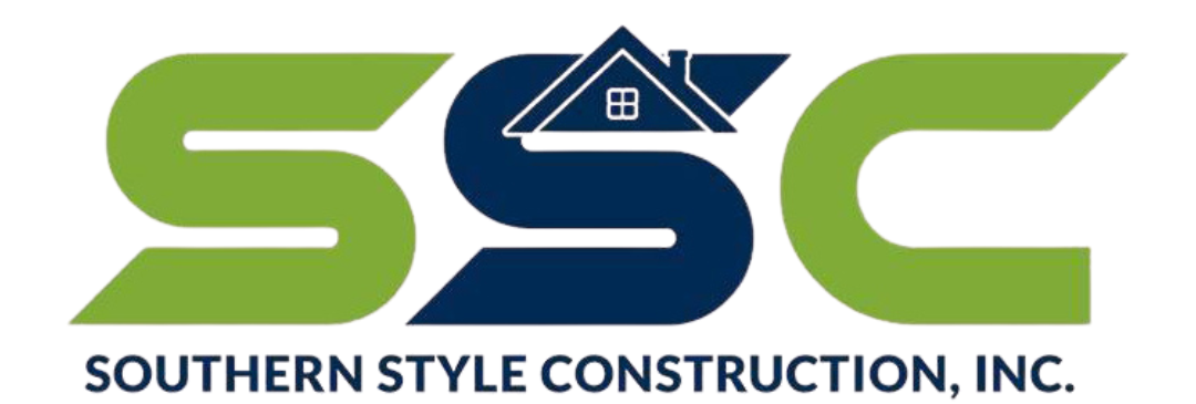 Logo for Southern Style Construction, Inc. featuring large green