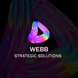 A colorful logo for webb strategic solutions